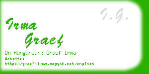 irma graef business card